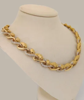 Carrera Y Carrera Yellow Gold Panther Diamond Necklace