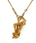 Carrera y Carrera Yellow Gold Atlas Pendant with Diamond and Pearl