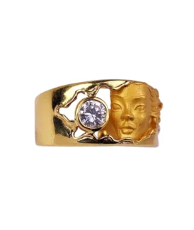 Carrera y Carrera Yellow Gold Women's Profile, Diamond Ring