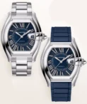 Cartier Roadster Large WSRD0014 Stainless Steel Watch Blue PVD