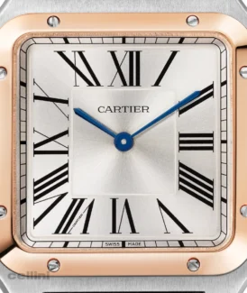 Cartier Santos Dumont Steel and Rose Gold Watch W2SA0037