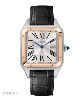Cartier Santos Dumont Steel and Rose Gold Watch W2SA0037