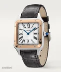 Cartier Santos Dumont Steel and Rose Gold Watch W2SA0037