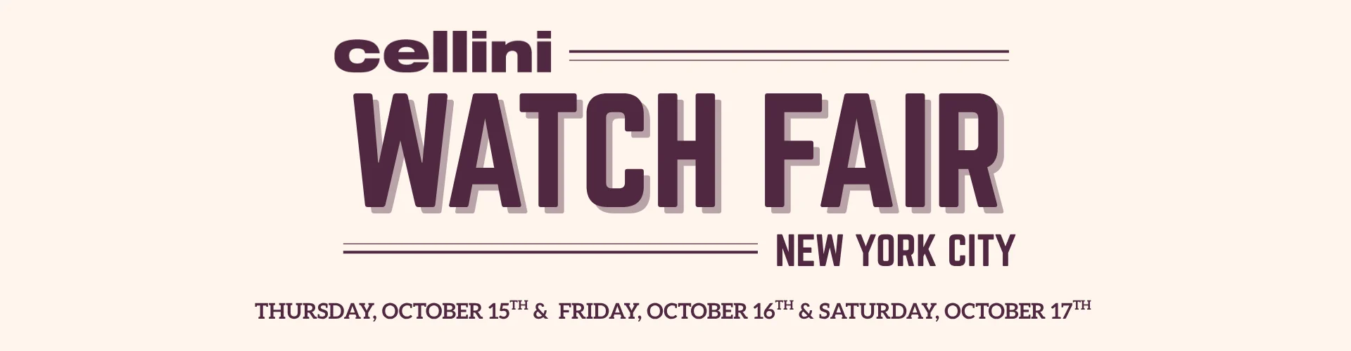 Cellini Jewelers WATCH Fair in NYC