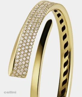 Crivelli Braclet Yellow Gold Diamond Crisscross 4233NS