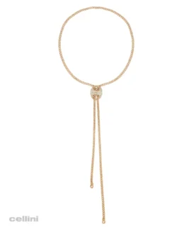 Crivelli - Necklace Yellow Gold And Diamond Long Bolo 5731NS
