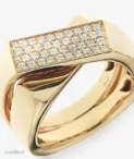 Crivelli Yellow Gold Crisscross Diamond Ring