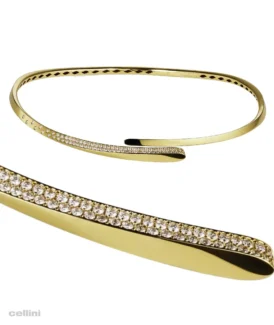 Crivelli Yellow Gold Diamond Pave Choker 4378NS