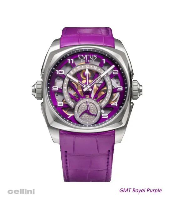 Cyrus - Klepcys GMT Royal Purple retrograde watch