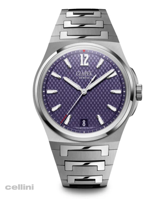 Czapek Antarctique Afterglow purple stainless steel watch