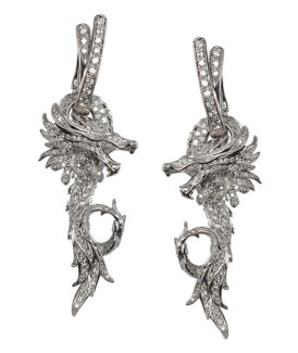 Circulos de Fuego Shanghai Earrings in White Gold