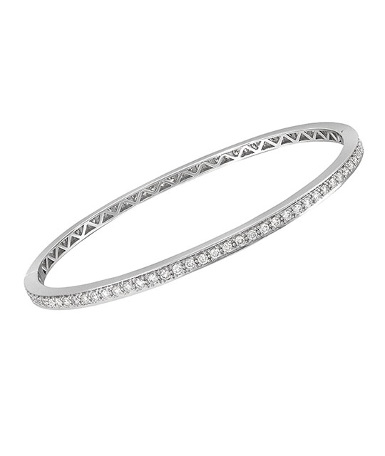 White Gold Stackable Bangle with Diamonds | Cellini Jewelers