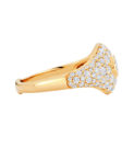 Donna Rose Cut Signet Ring Yellow Gold