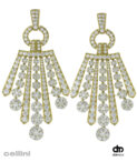 Damaso Art Deco Diamond Drop Earrings