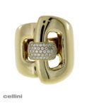 Damaso -Yellow Gold Buckle Diamond Ring