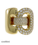 Damaso -Yellow Gold Buckle Diamond Ring