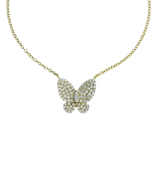 Demasso Yellow Gold Butterfly Pendant 1GA0270205-1