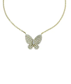 Demasso Yellow Gold Butterfly Pendant 1GA0270205-1