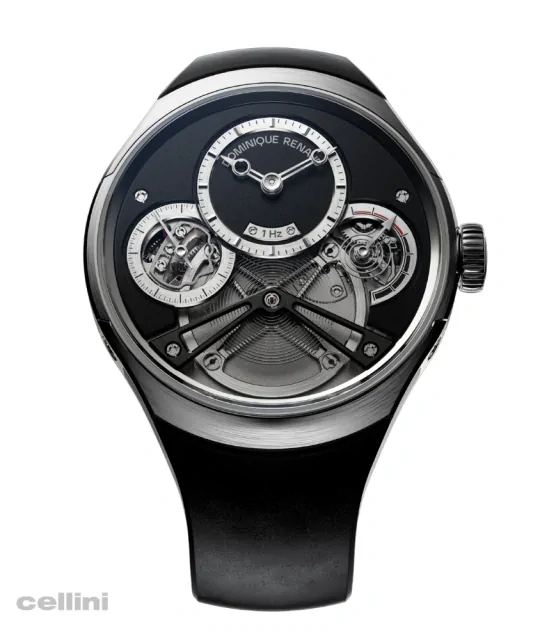 Dominique Renaund Pulse60 Black Dial Titanium Watch