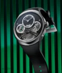 Dominique Renaund Pulse60 Black Dial Titanium Watch