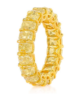 Fancy Yellow Radiant-Cut Diamond Eternity Band – Special Order