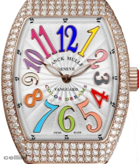 Franck Muller Slim Ladies Vanguard Diamond watch with color dreams dial