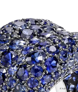 Fabergé - Emotion White Gold Blue Sapphire Grand Ring