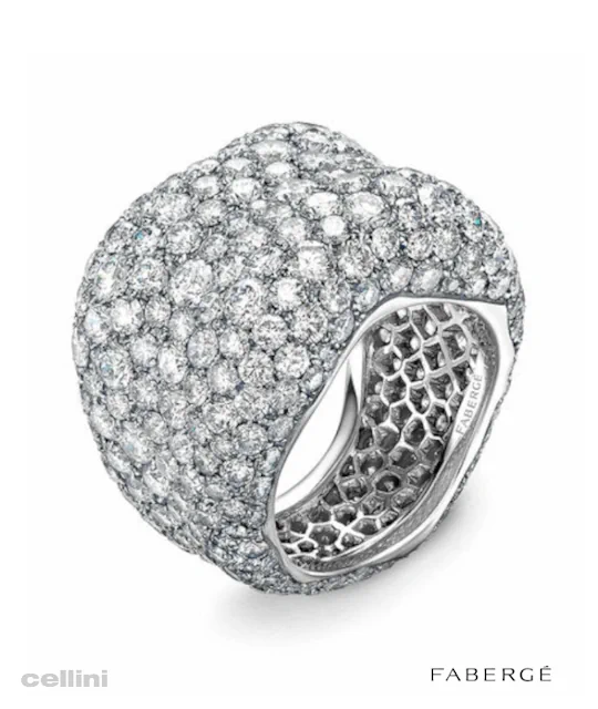 Faberge Emotion White Gold Diamond Grande Ring