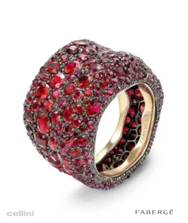Faberge Emotion Yellow Gold RUBY Grand Ring