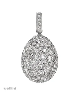 Fabergé White Gold Diamond Egg Charm