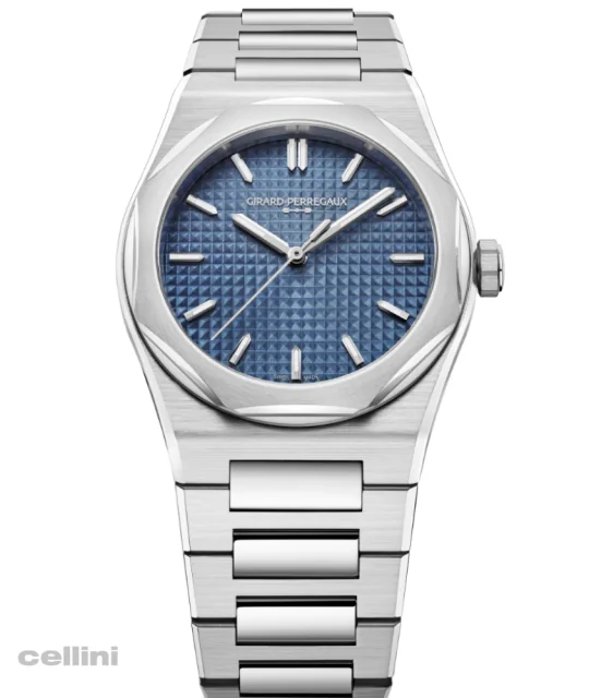 Girard Perregaux Laureato FIFTY 39mm BLUE 81008-11-3530 Stainless Steel Watch