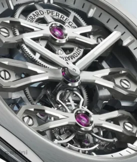 Girard Perregaux Lureato Three Golden Bridges Stainless Steel Skeleton Watch