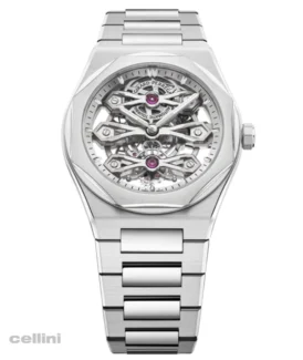 Girard Perregaux Lureato Three Golden Bridges Stainless Steel Skeleton Watch