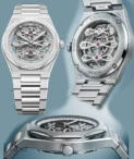 Girard Perregaux Lureato Three Golden Bridges Stainless Steel Skeleton Watch