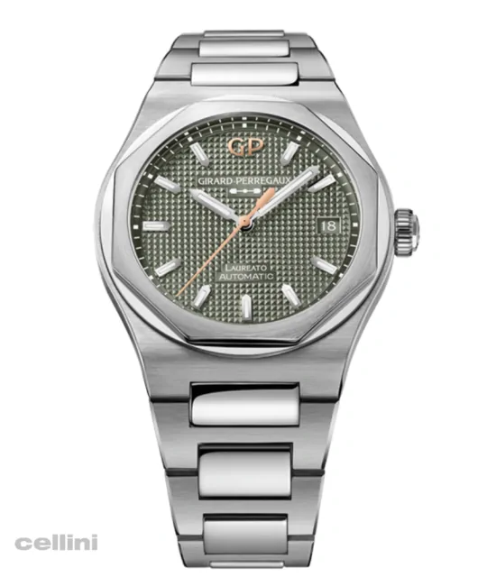 Girard-Perregaux Laureato 38mm Sage Green Stainless steel watch