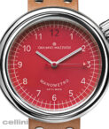 Giuliano Mazzuoli Manometro Compressed Polished Red Dial Watch