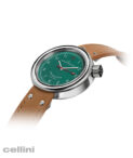 Giuliano Mazzuoli Manometro Compressed Polished Green Dial Watch