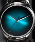 H Moser Endeavour Centre Seconds Blue Lagoon Stainless Steel Watch