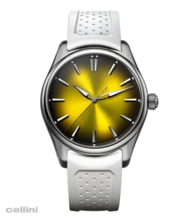 H Moser Pioneer Center Seconds Sunny Side Up Stainless Steel Watch