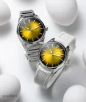 H Moser Pioneer Center Seconds Sunny Side Up Stainless Steel Watch