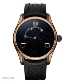 H Moser Pioneer Flying Hours Aventurine Rose Gold Watch