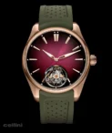 HMoser Pioneer Tourbillon Burgundy_3805-0400- gold watch