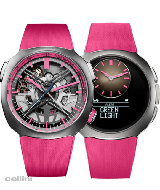 HMoser Streamliner- ALPINE DRIVERS Pink Edition Stainless Steel Watch