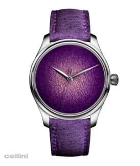 HMoser 1201-1200 Endeavour Centre Seconds Stainless steel Purple Enamel Watch