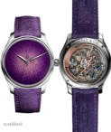 HMoser 1201-1200 Endeavour Centre Seconds Stainless steel Purple Enamel Watch