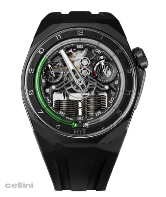 HYT S1DLC Green Titanium sports watch