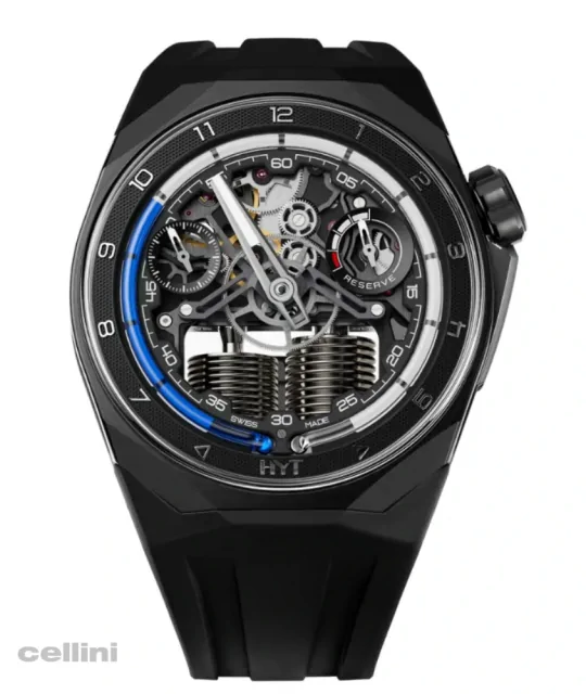 HYT S1 DLC Blue Titanium sports watch