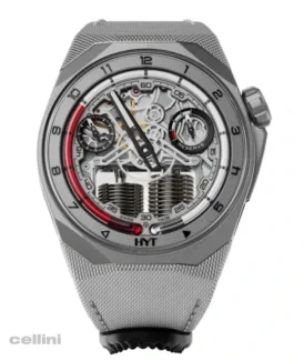 HYT-S1-Titanium-Beadblasted Red Sports Watch