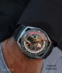 HYT Hastroid Silver Red Titanium Watch