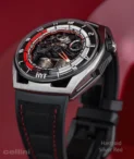 HYT Hastroid Silver Red Titanium Watch